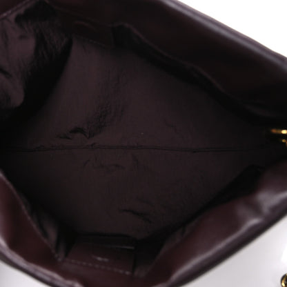 Nappa Intrecciato Dustbag Notte Shoulder Bag Dark Barolo Brass
