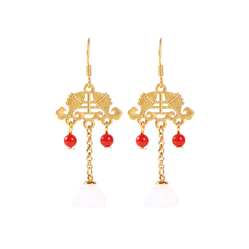 Niche Design Gold Plated Vintage Earrings