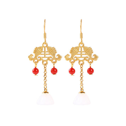 Niche Design Gold Plated Vintage Earrings