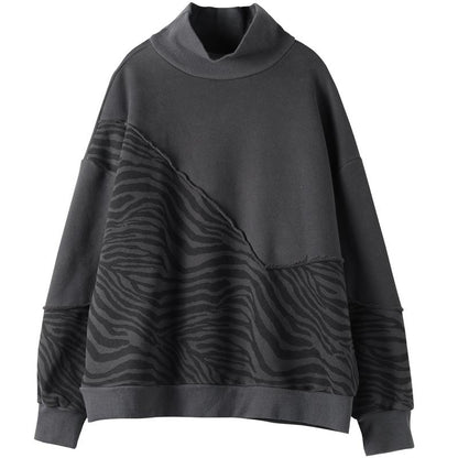 Zebra Print Long Sleeve Sweater