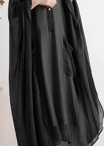 Natural yellow chiffon Robes plus size Shape stand collar Batwing Sleeve Dress