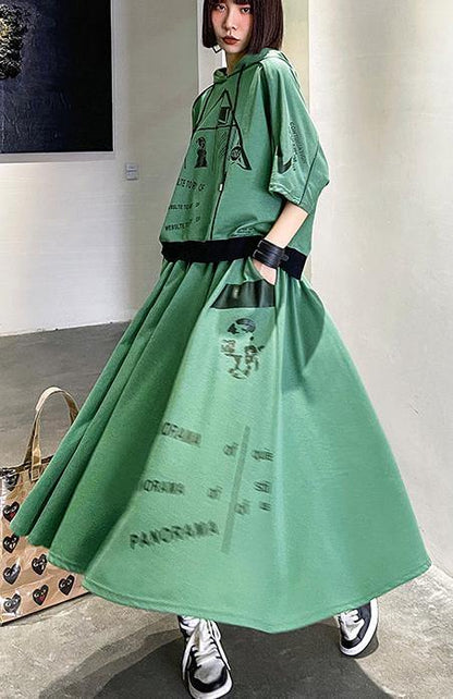 2024 New Color Geometry Spring Explosion Street Guard Two Piece Skirt