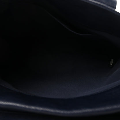 Caviar Quilted Large Urban Companion Top Handle Shopping Tote Navy