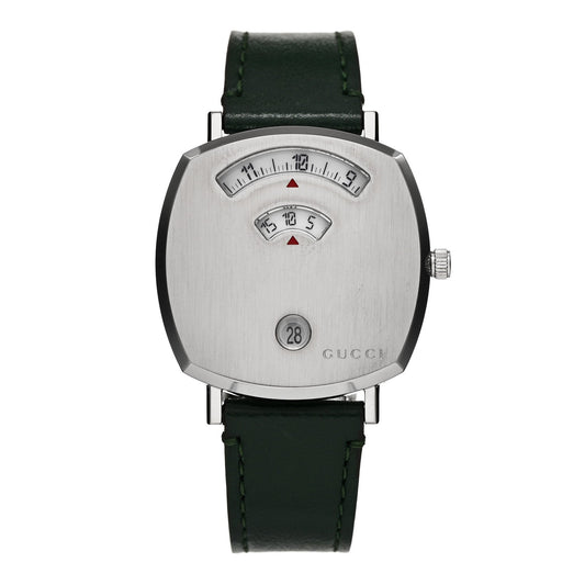Stainless Steel Calfskin 35mm Grip Quartz Watch Green