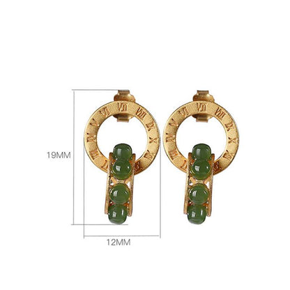 Women Retro Silver Simple Letter Ear Studs(2 Pieces)