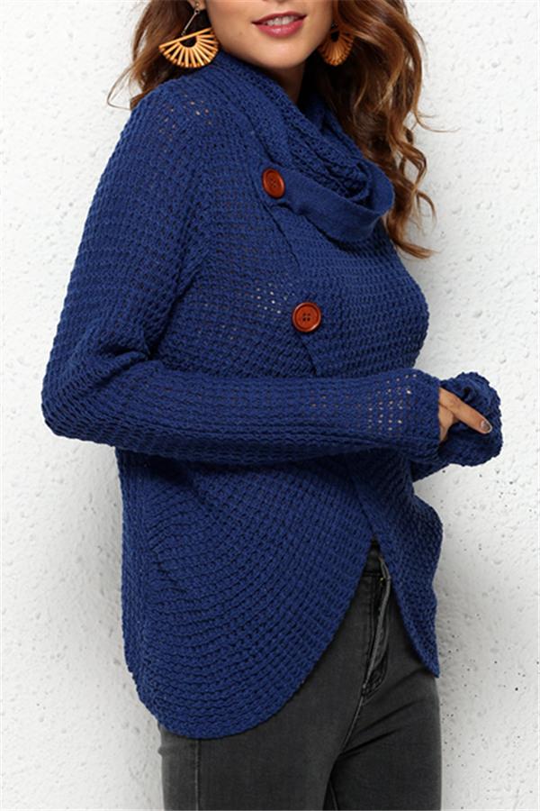Just For You Sweater Cardigan - Blue