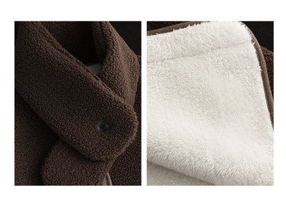 Fashion Mid-Length Sherpa Thermal Jacket