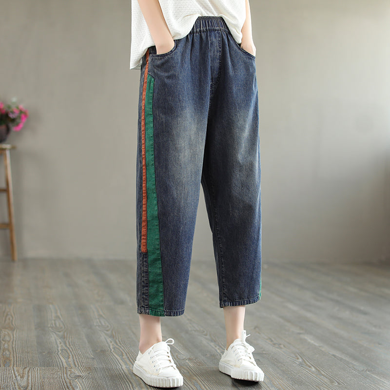 Summer Women Casual Loose Denim Harem Jeans