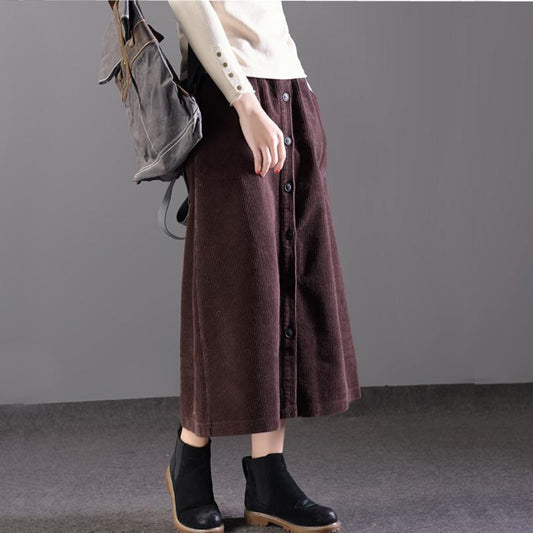 Women's Literary Corduroy Skirt