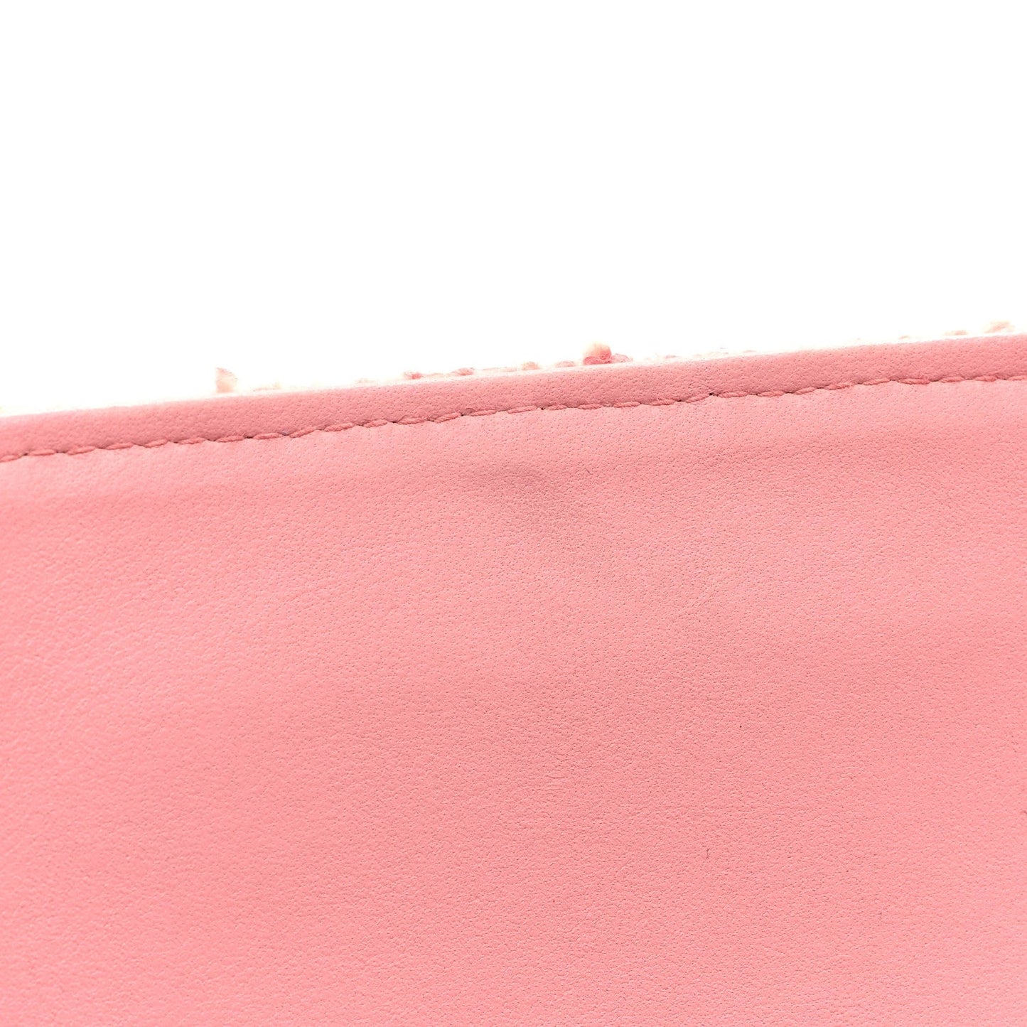 Tweed Medium Double Flap Pink