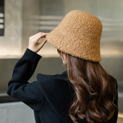 Women Winter Solid Korean Style Wool Hat