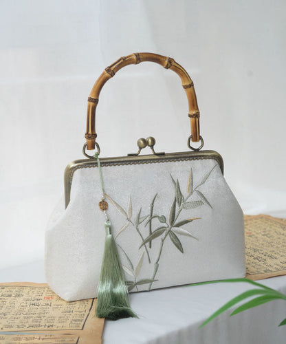 Handmade Bamboo Embroidery New Chinese Style Tote Bag