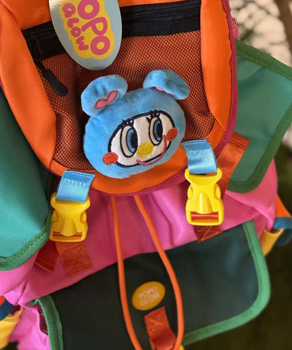 Cute Multicolor Drawstring Pockets Backpack Bag