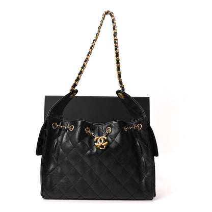 Caviar Quilted Small Chanel 25 Handbag Black