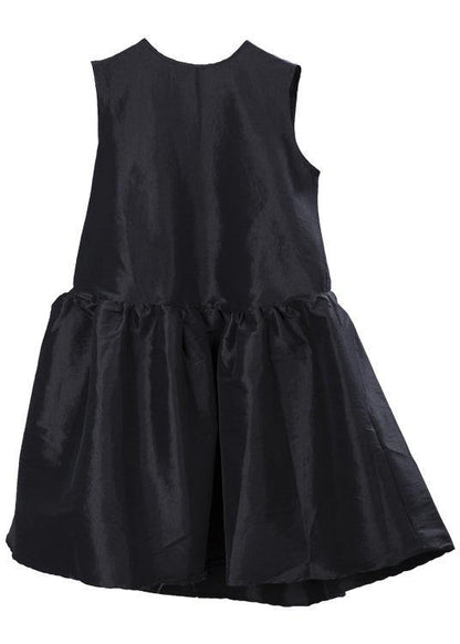 Boho Black O-Neck Half Sleeve Dress Summer