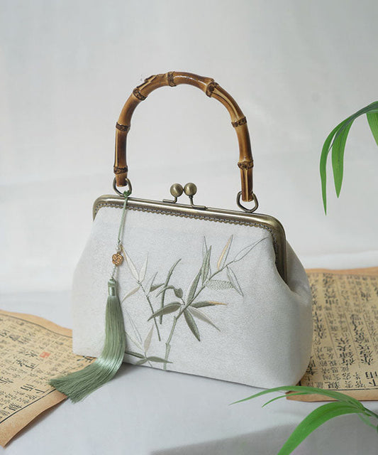 Handmade Bamboo Embroidery New Chinese Style Tote Bag