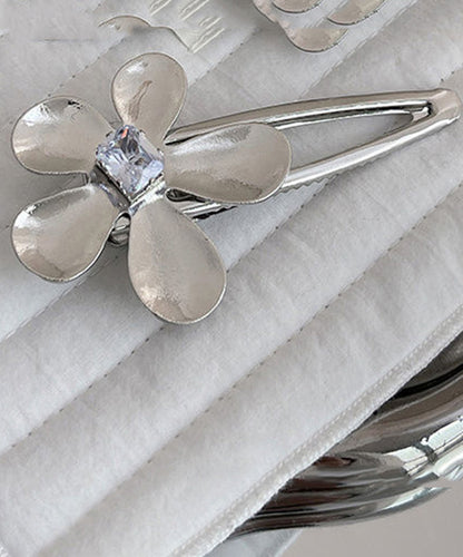 Boutique Silk Alloy Zircon Floral Hairpin
