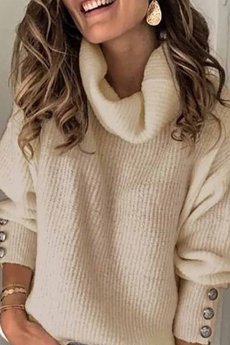 Turtleneck Knitted Sweater(4 Colors)