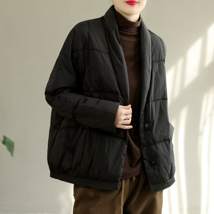 Women Winter Retro Casual Down Coat