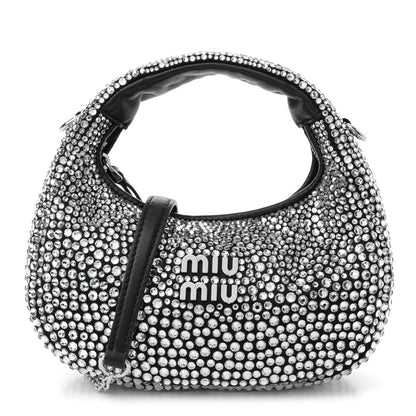 Crystal Silk Starlight Mini Wander Hobo Black