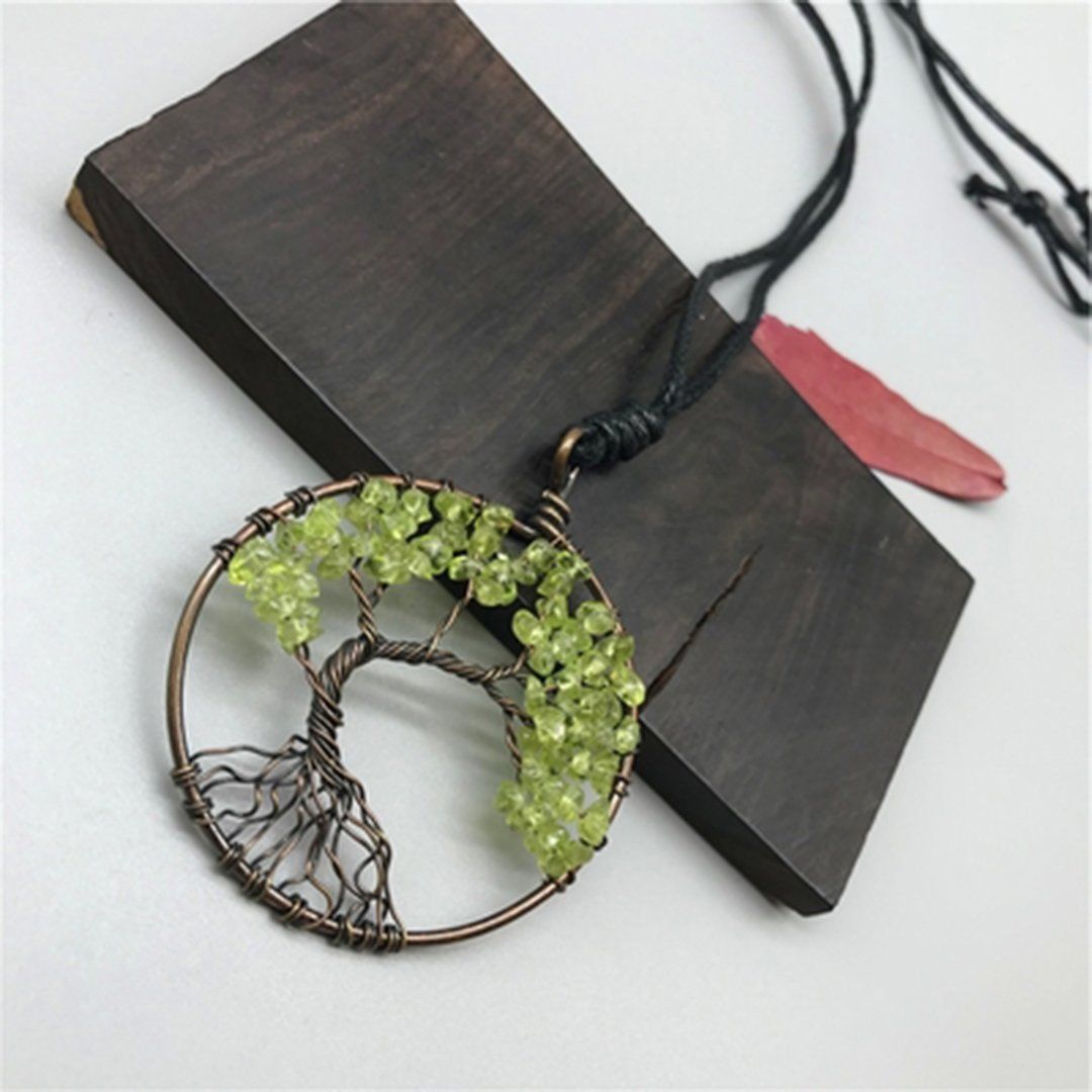 Tree Shape Roung Meatl Vintage Necklace