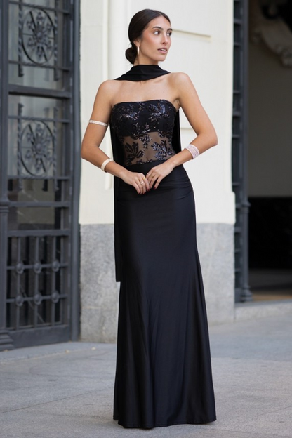 Sexy Sleeveless Wrapped Chest Stitching Dress