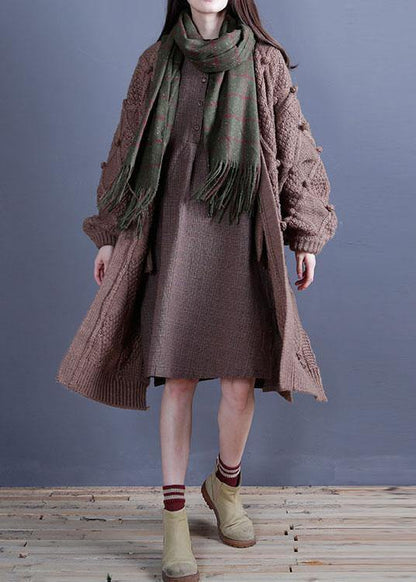 For  fall knitwear oversized khaki side open
