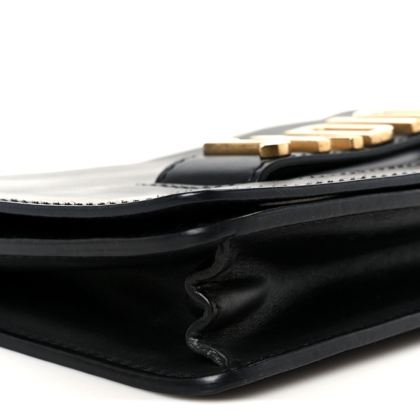 Calfskin J'Adior Chain Flap Bag Black
