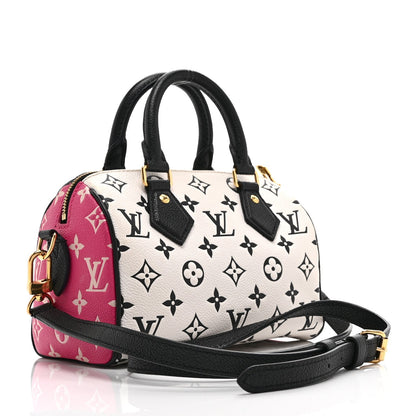 Empreinte Monogram Spring in the City Speedy Bandouliere 20 Black White Pink