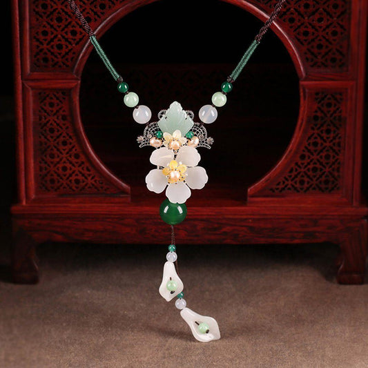 Women Retro Ornament Chain Simple Pendant Accessories Necklace