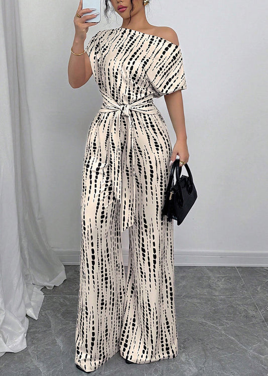 Boho Beige Cold Shoulder Print Cotton Long Dresses Summer