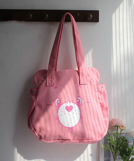 Casual Blue Cartoon Print Large Capacity Satchel Bag Handbag