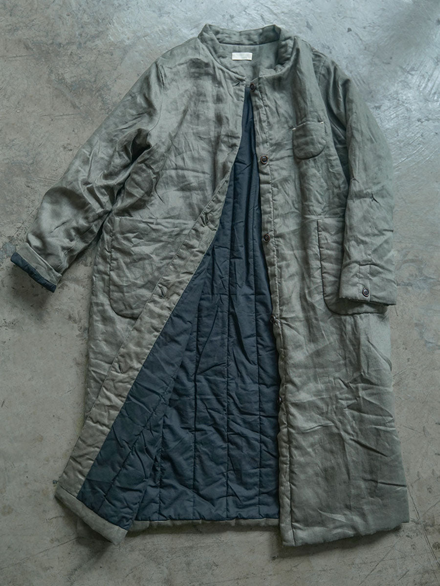 Women Winter Casual Button Pocket Solid Padded Coat