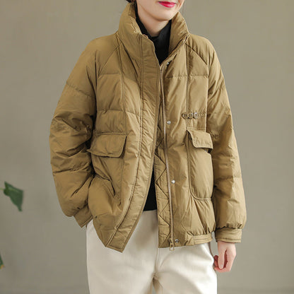 Women Loose Winter Fashion Solid Down Coat