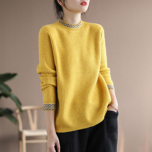 Autumn Loose Cotton Knitted Sweater