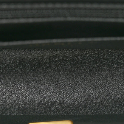 Lambskin Quilted Mini Rectangular Flap Black