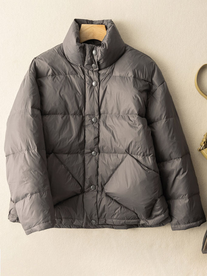Lightweight And Loose Literary Vintage Short Version Down Jacket Coat