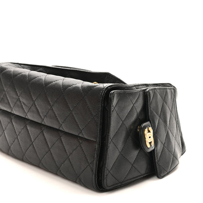 Caviar Quilted Small Chanel 25 Handbag Black