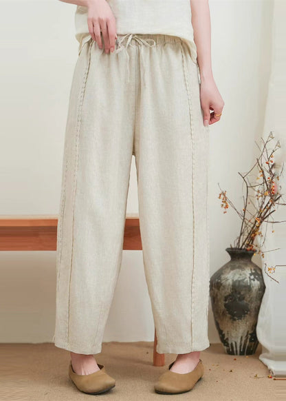 Fashion Orange Oversized Patchwork Lace Pants Summer