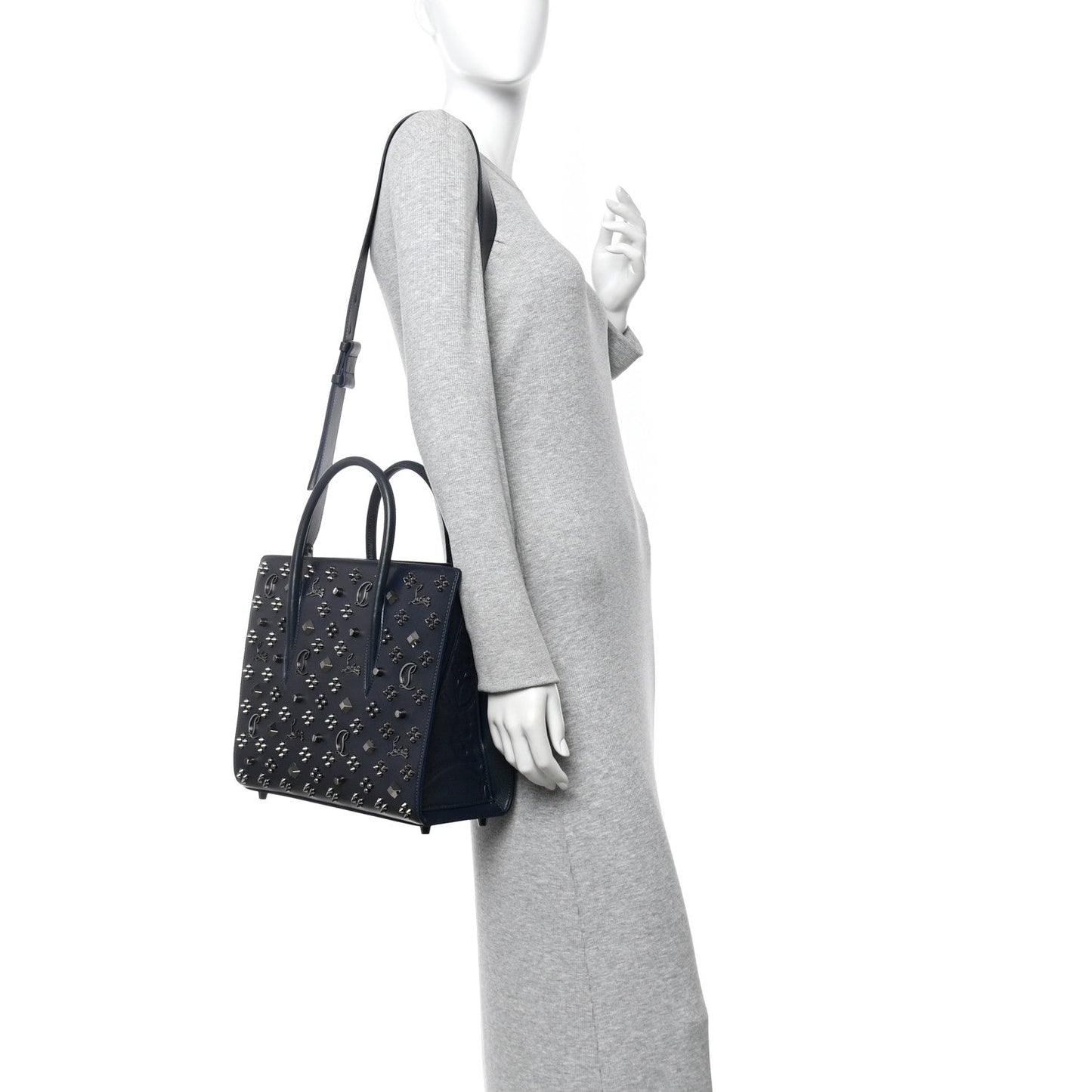 Nappa Irise Spikes Loubinthesky Medium Paloma Zaffiro