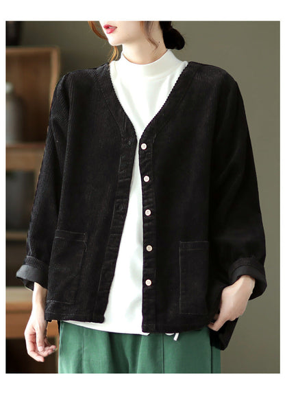 New Style Retro Literary Corduroy Jacket