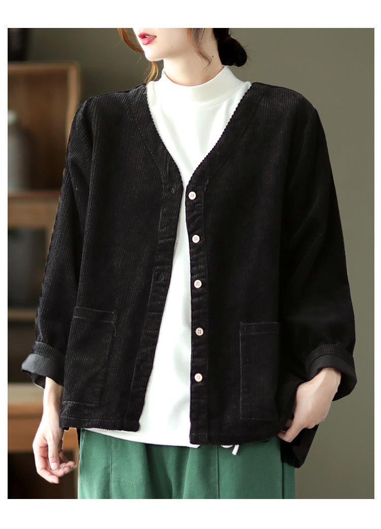 New Style Retro Literary Corduroy Jacket