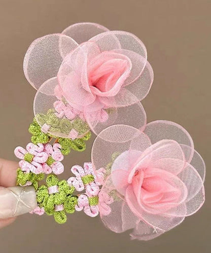 Beautiful Green Tulle Floral Weave Hairpin