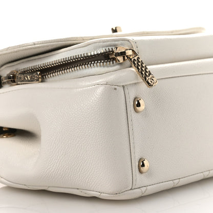Caviar Quilted Medium Business Affinity Flap White