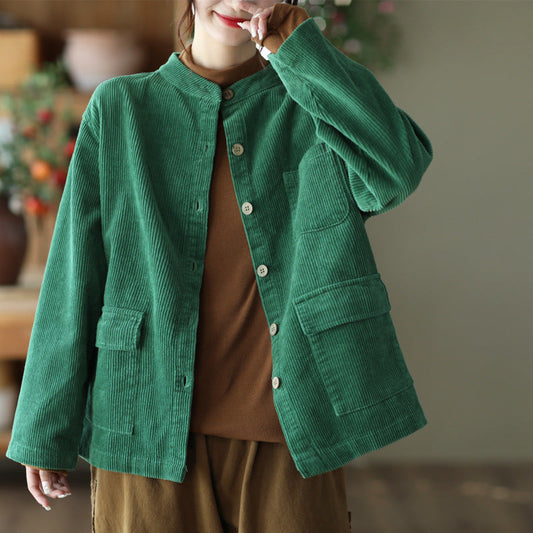 Vintage Cotton Corduroy Pocket Stripe Jacket