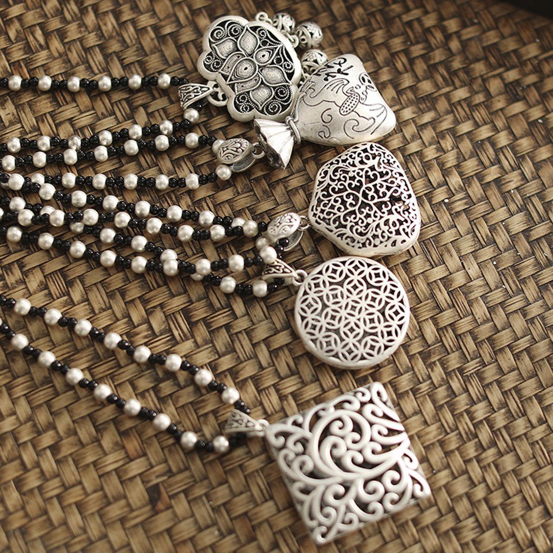 Ethnic style With Imitation Silver Pendant For Necklaces