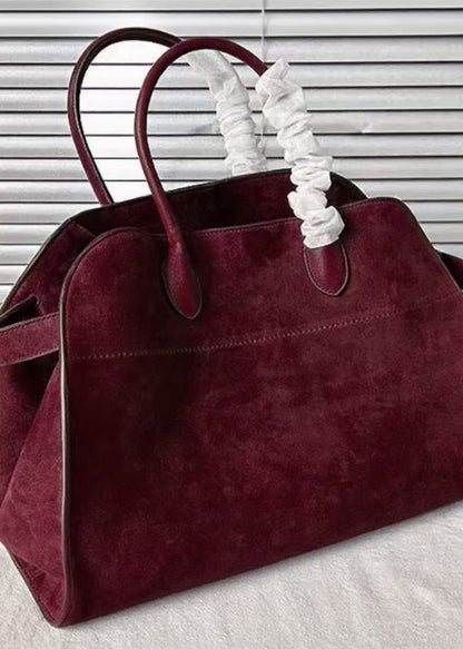 Fashion Pink Large Capacity Suede Tote Handbag