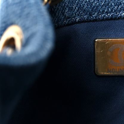 Washed Denim Quilted Mini Chanel 25 Handbag Blue