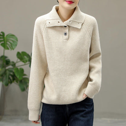 Winter Spring  Loose Knitted Turtleneck Sweater