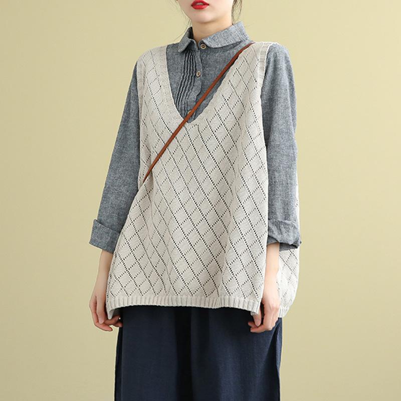 Women's Retro Loose Knitted Sweater Vest